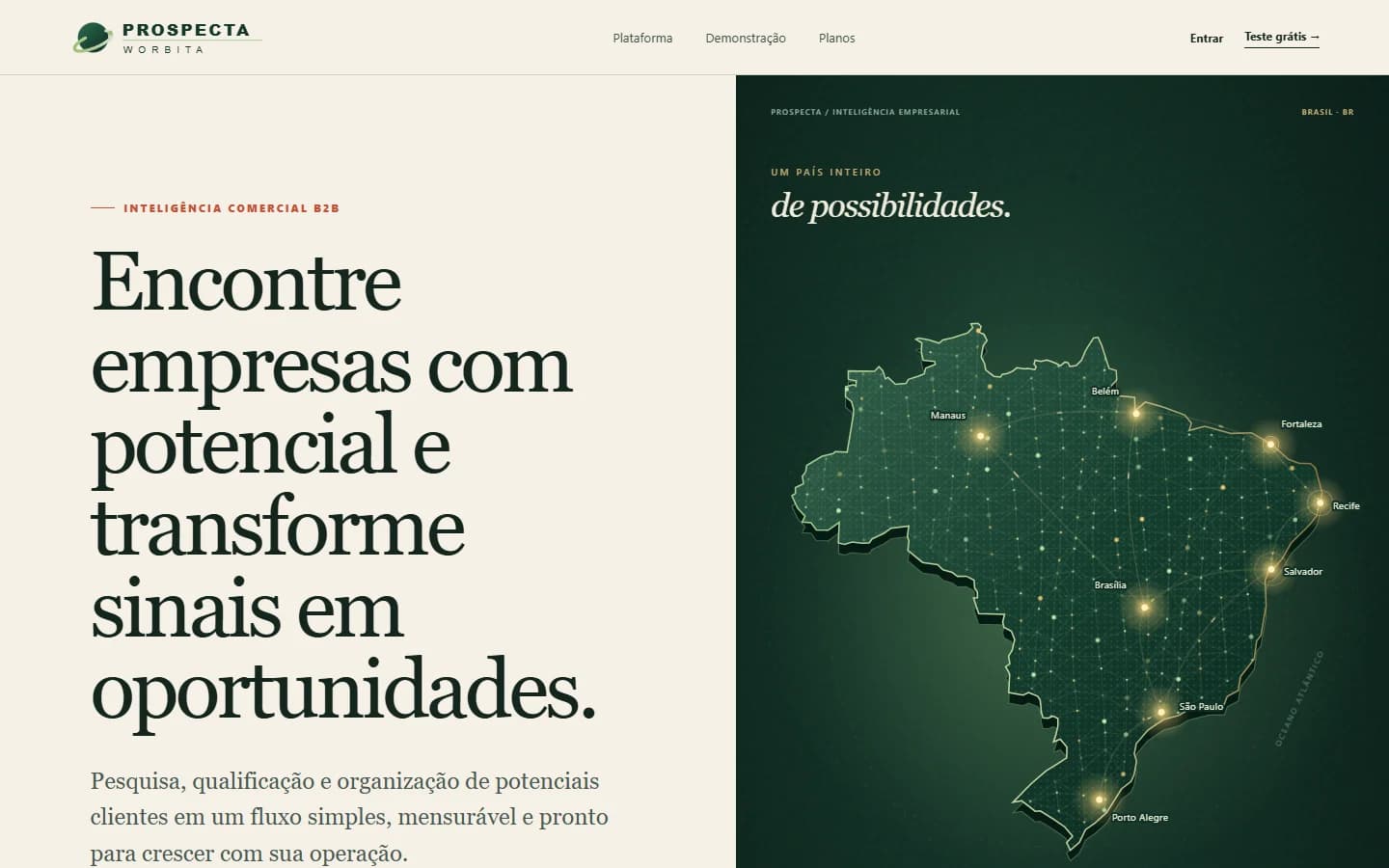 Prospecta Worbita homepage preview